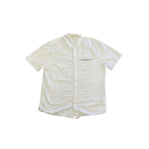 Vans Men's 2XL Gray Short Sleeve Button-Up Shirt Casual Collared - Picture 1 of 4